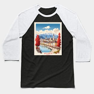 Villach Austria Vintage Travel Poster Tourism Baseball T-Shirt